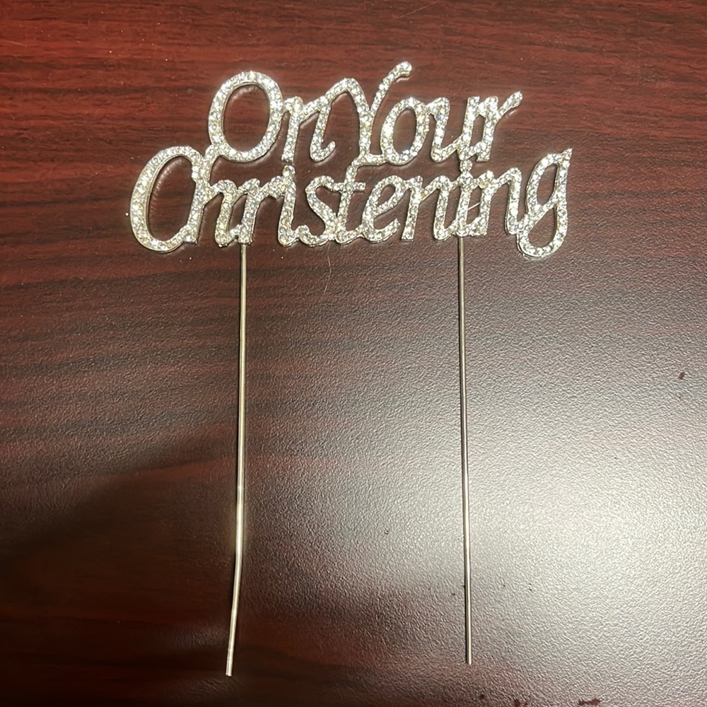 Rhinestone cake topper